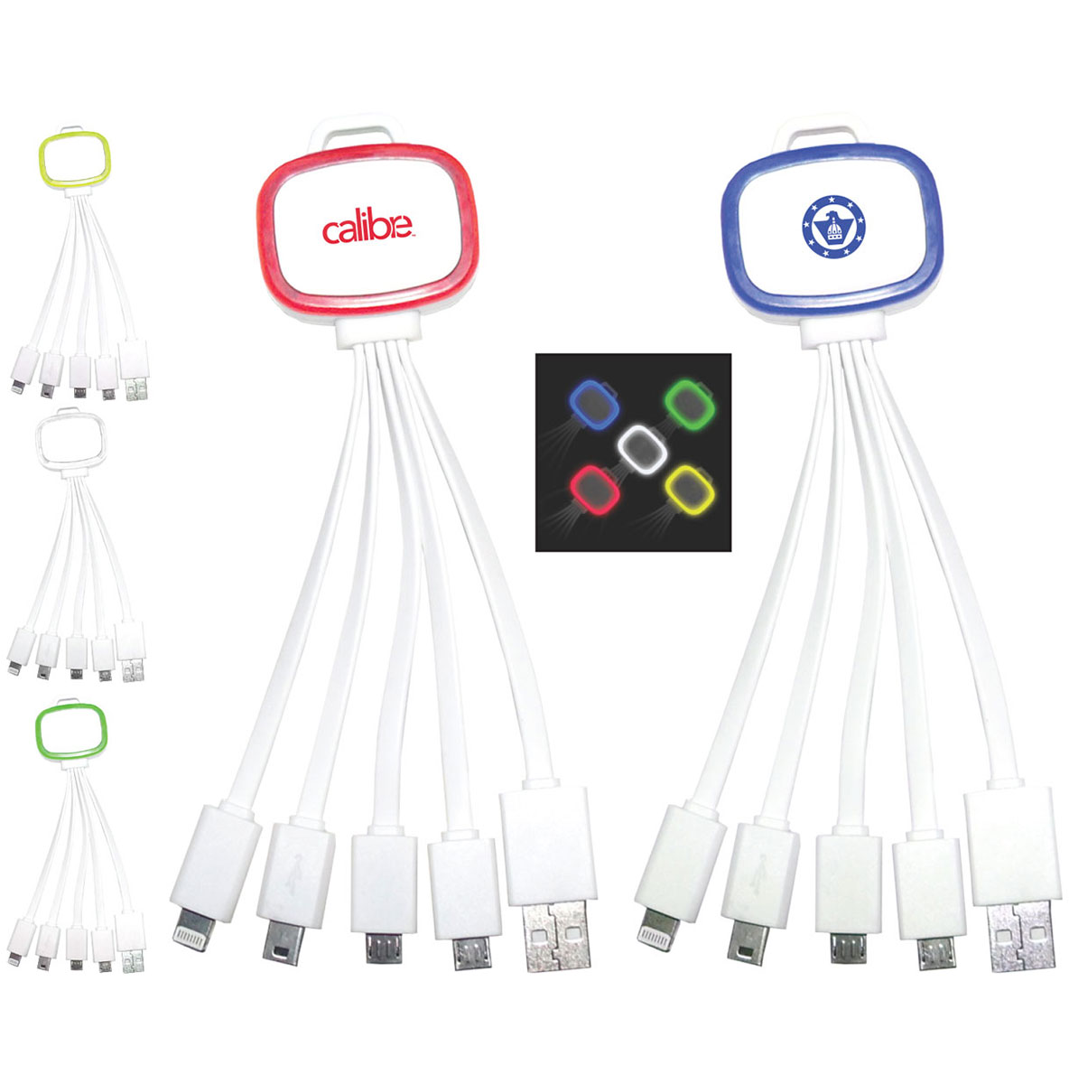 5 in 1 USB LED Lights Adapter Charging Cable