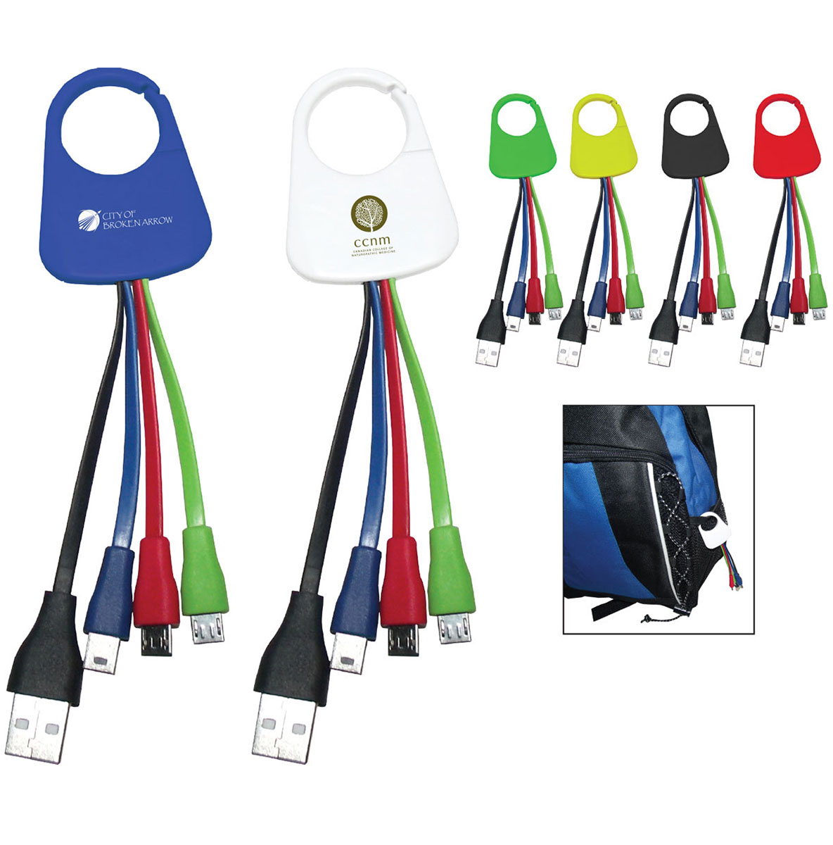 4 in 1 Clip USB Adapter Charging Cable