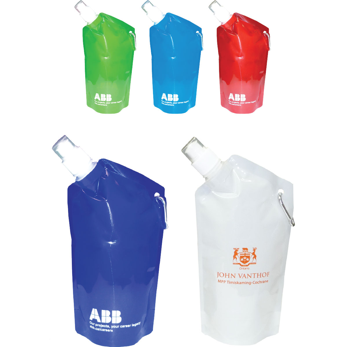 20 oz Water Bag With Carabiner